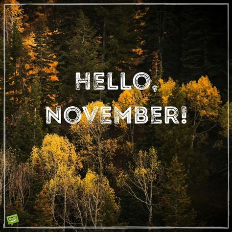 Hello November Hello November November Welcome November