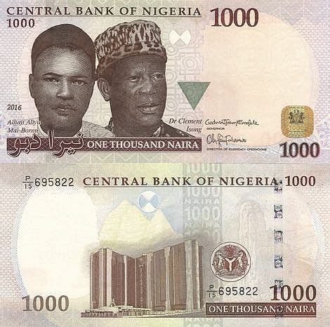 How much is 1 euro to naira? Nigeria 1,000 Naira 2016 | Money notes, Banknotes money ...