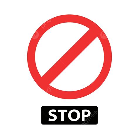 Stop Sign Icon In Red Vector Isolated Pictogram Prohibition Vector