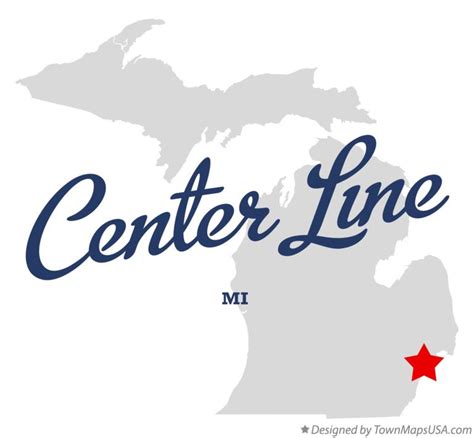 Map Of Center Line Mi Michigan