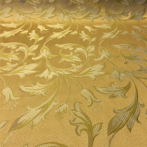 Gold And Gold Jacquard Damask Print Fabric 120 Wide 1099yard Fabric