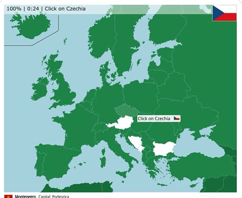 Europe Map Quiz Game
