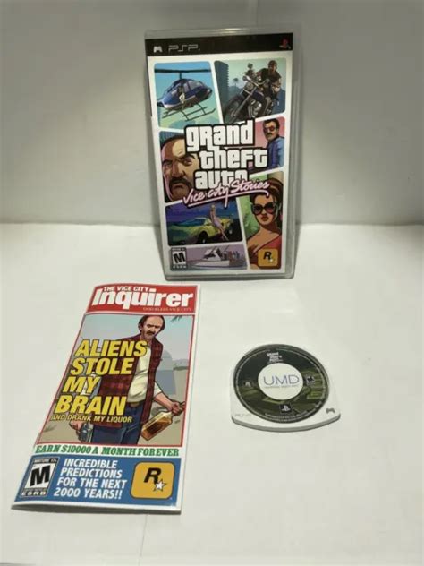 Grand Theft Auto Vice City Stories Psp No Map Manual Only Black Label