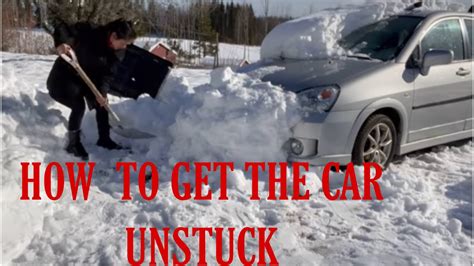 Challenge Myself To Get The Car Unstuck From Deep Snow Youtube