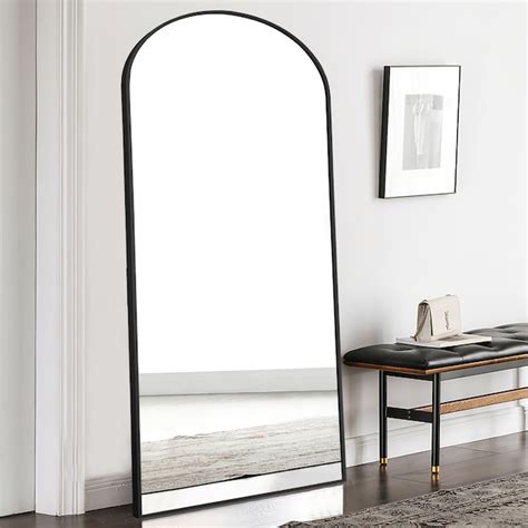 Neutype 32 In W X 71 In H Arch Black Full Length Mirror In The Mirrors