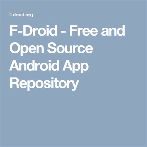 F-Droid - Free and Open Source Android App Repository | Open source, Android apps, App