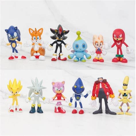 Buy Sonic The Hedgehog Action Figures Toys 12 Pcsset Metal Sonic