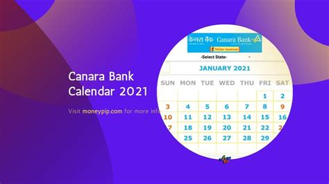 Canara Bank Calendar 2021 Canara Bank Calandar 2021 Moneypip