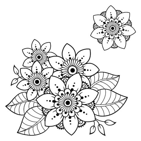 Premium Vector Set Of Mehndi Flower Pattern For Henna Drawing