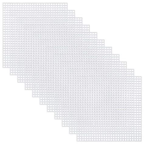 Pllieay 30 Pieces 6 Count Plastic Mesh Canvas Sheets For Embroidery