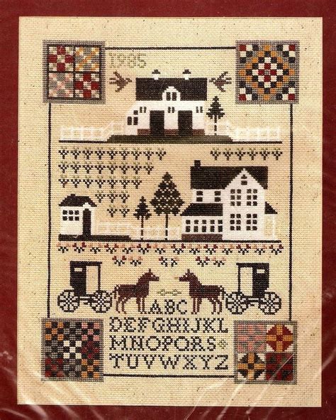 Prairie Schooler Sunshine Shadow Amish Sampler Counted Cross Stitch