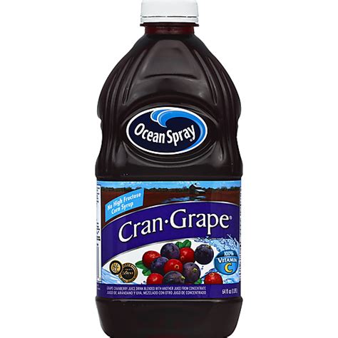 Ocean Spray Cran Grape Juice Drink 64 Fl Oz Bottle Cranberry