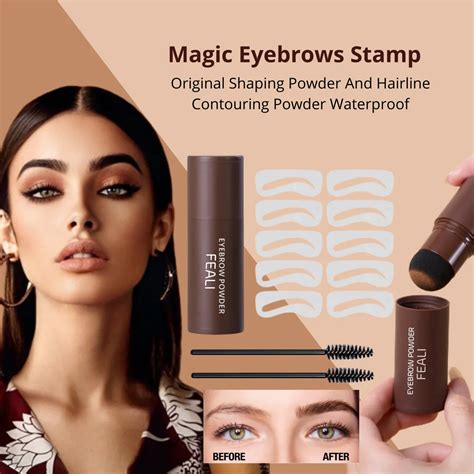 Feali Eyebrow Powder Stamp 02 Natural Brown 2gr Raena Beauty