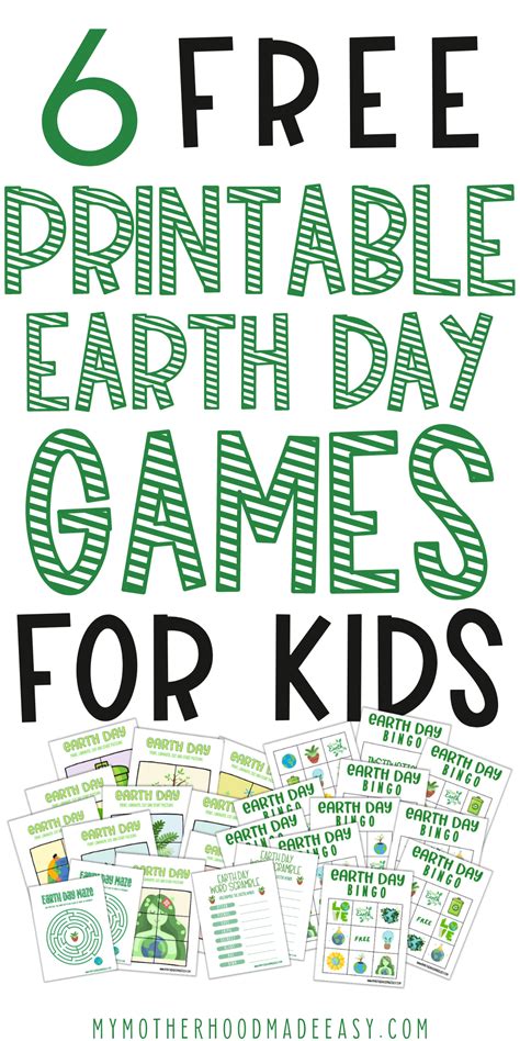 Free Printable Earth Day Games For Kids Pdf 2022