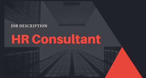 A financial consultant advises companies, governments, conglomerates, and investors on fiscal matters. Job description: HR consultant | People Management Jobs