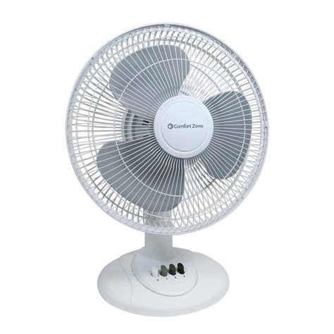 Comfort Zone In Oscillating Table Fan Cz Wt The Home Depot