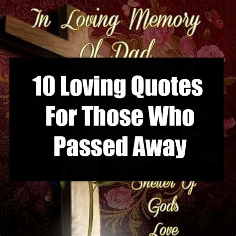 10 Loving Quotes For Those Who Passed Away