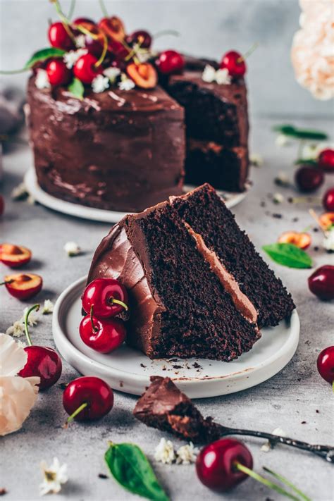 Chocolate Cake With Cherries Vegan Chocolate Cake Vegan Chocolate