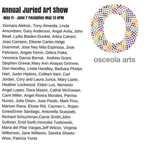 Marium Rana May To June 2015 Osceola Arts Annual Juried Art