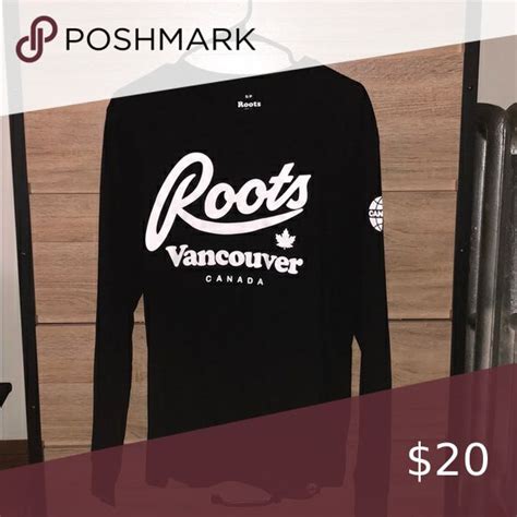 Roots Canada Long Sleeve Tshirt Black Looks Brand New Vintage Style Roots Shirts Tees Long