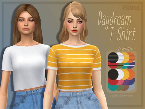 Sims 4 Maxis Match Finds — Trillyke Daydream T Shirt A Simple Cropped