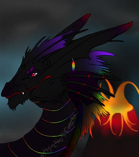 Black Rainbow Dragon By Dracothunderwings On Deviantart