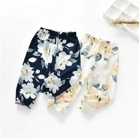 2018 Spring Summer Flower Floral Print Infant Baby Toddler Long Pants