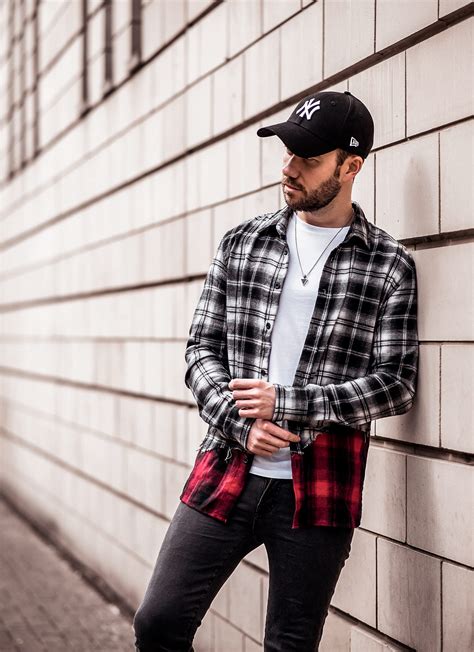 Red Plaid Shirt Outfit Mens