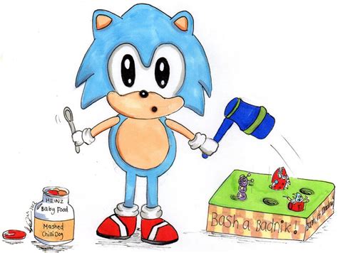 Baby Sonic The Hedgehog By Speedybluehog On Deviantart