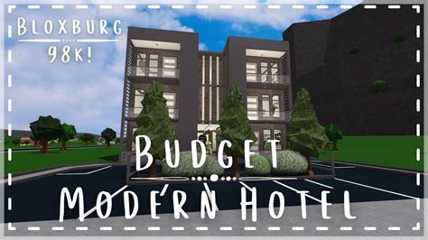Budget Modern Hotel 98k Speedbuild And Tour Roblox Bloxburg Tapioca Youtube
