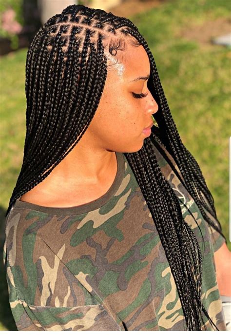 Most Beautiful Knotless Box Braid Styles Trending Now Thrivenaija In Box Braids