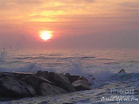 Ocean City Inlet Jetty At Sunrise Photograph By Robert Banach Fine