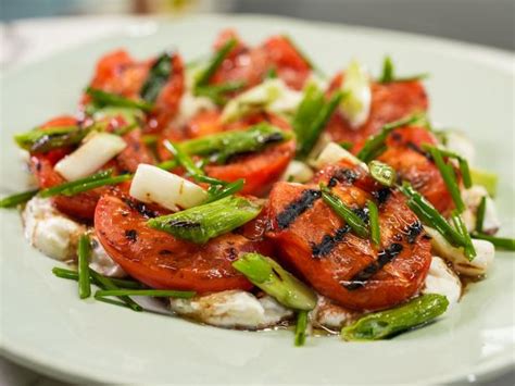 Grilled Tomatoes With Scallions Chives And Ricotta Recipe Alex