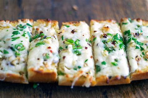 spicy and cheesy italian long hot garlic bread
