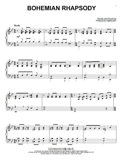 It was released in 1975, but he had started writing it during the late 1960's, composing the. Bohemian Rhapsody sheet music by Queen (Piano - 88670)