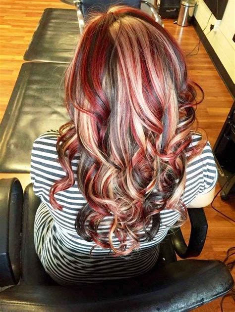 If you are looking for a low maintenance, high impact hair color, this is the perfect inspiration brown hair with red highlights picture to bring to your hairdresser. Pin on new hair style