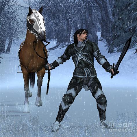 Winter Knight Digital Art By Fairy Fantasies Fine Art America
