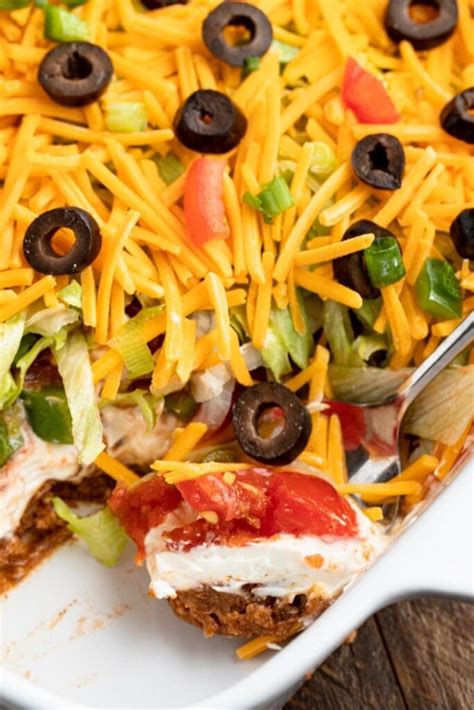 Seven Layer Taco Dip Insanely Good