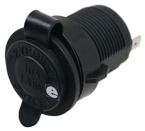 12 Volt Outlet With Waterproof Cap 10 Amp Black Diamond 12v Power