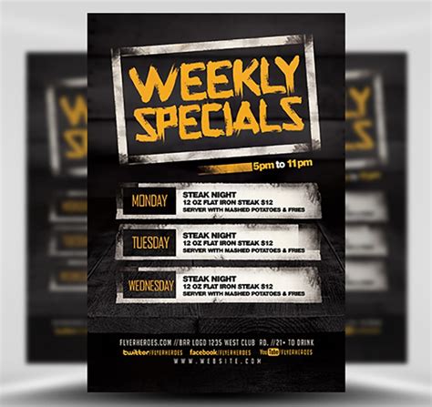 Weekly Specials Flyer Template Flyerheroes