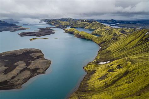 Lislande Vue Du Ciel Les Lacs De Langisjór Photos Futura