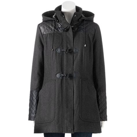 Womens Excelled Hooded Toggle Wool Blend Coat Coats For Women Coat