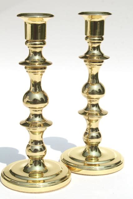 Vintage Baldwin Solid Brass Candlesticks Candle Stick Pair Tall Candle