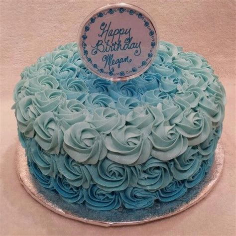 Blue Rosettes Cake Desserts Birthday Cake