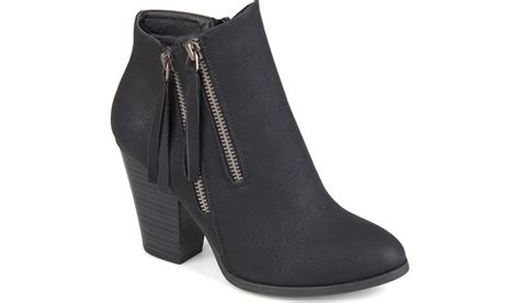 Journee Collection Womens Vally Mediumwide Block Heel Ankle Boot