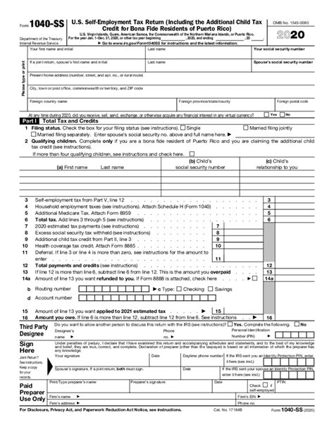 Irs 1040 Ss 2020 2021 Fill Online Printable Fillable Blank Form