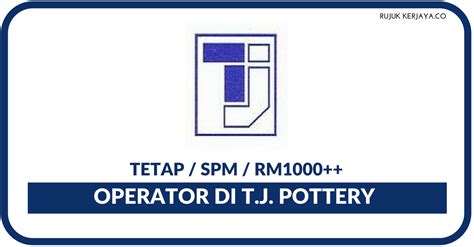 Jawatan kosong terkini 2017 di the coffee bean & tea leaf (m) sdn bhd. Jawatan Kosong Terkini T.J. Pottery ~ Operator • Kerja ...