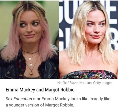 Netflix Frazer Harrison Getty Images Emma Mackey And Margot Robbie Sex Education Star Emma