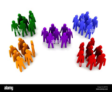 Different Groups Of People Concept 3d Illustration Stock Photo Alamy