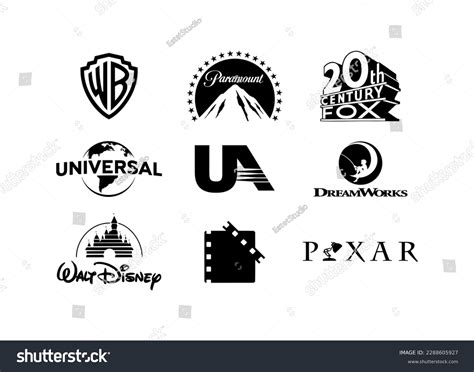 Warner Bros Paramount 20th Century Fox Stock Vector Royalty Free
